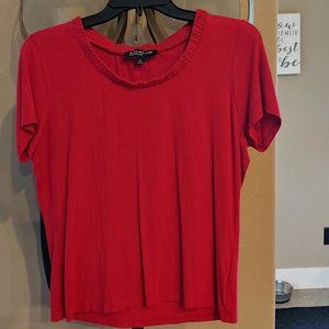 Size M - Red TShirt with detailing around collar